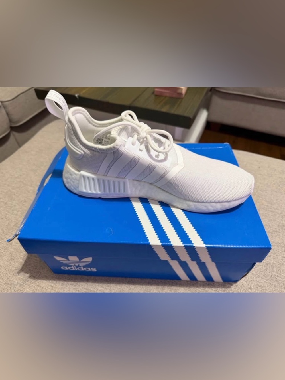 adidas White Mesh NMD-Inspired Runner